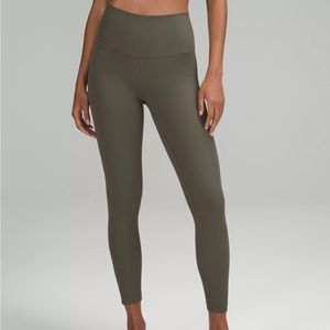Lululemon Ribbed Align 25” Leggings in Army Green